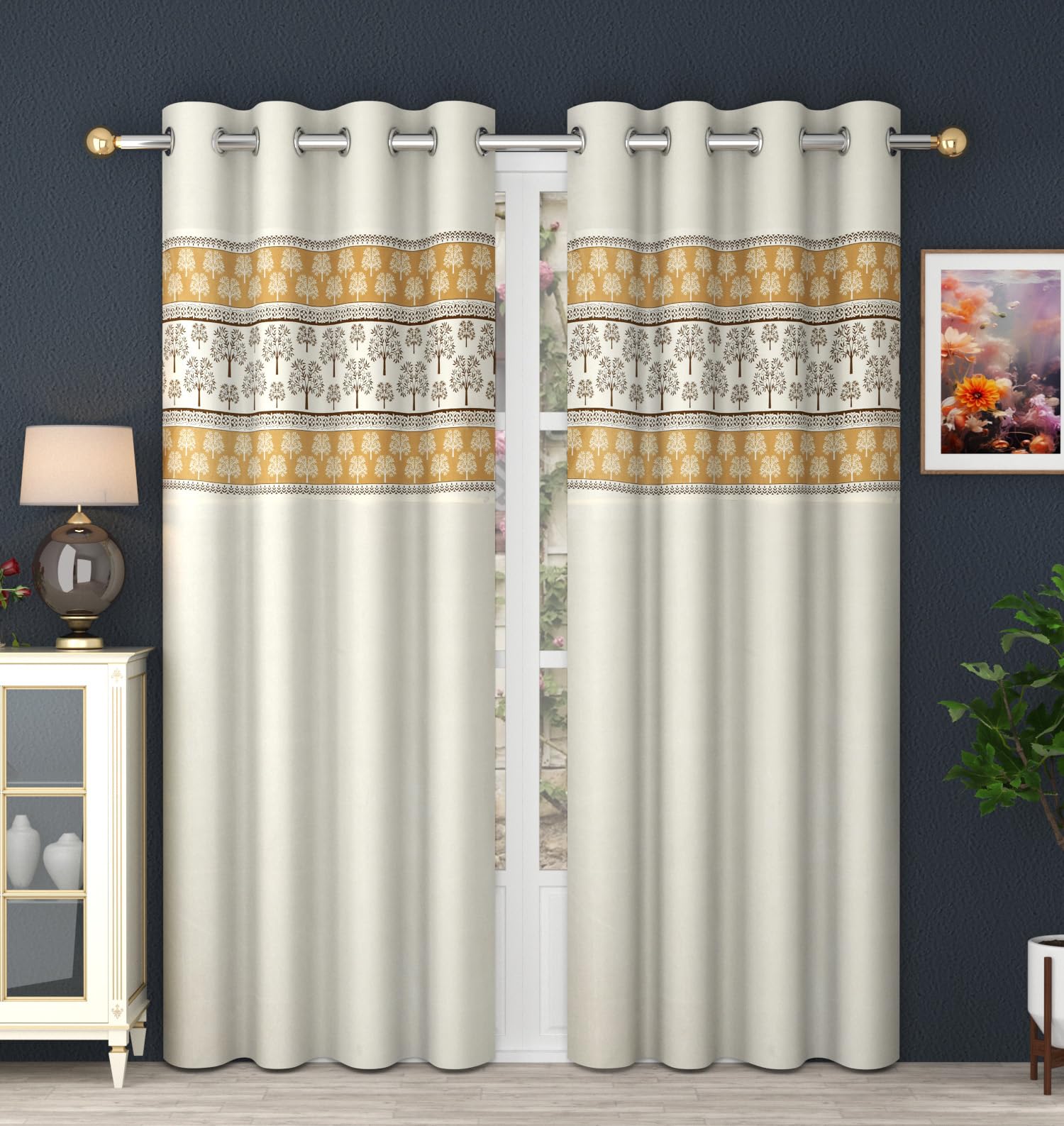 Small Window Curtains - Coffee -3