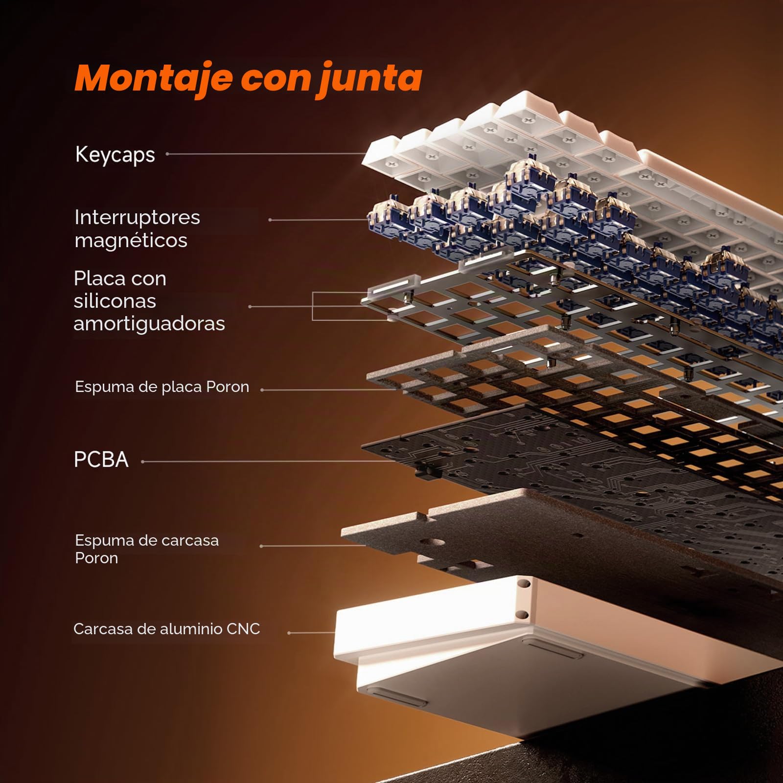 Akko MOD68 HE Teclado 65% AZERTY Switch Magnético 8K CNC | Teclado Gaming Cableado Rapid Trigger, Switch AstroAim, RT0.005mm, 65% ISO-FR AZERTY Gaming/Trabajo