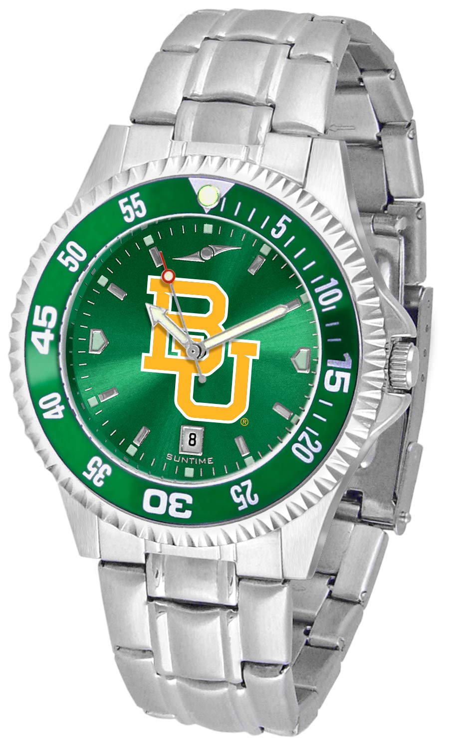 SunTime Men's Competitor 40mm Quartz Watch, 20mm Stainless Steel Strap, Team Color Dial and Bezel