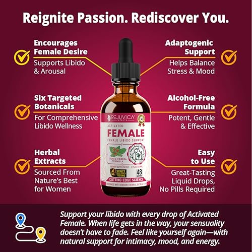 Miniatura 2 de Rejuvica Health Mujer activada - Suplemento avanzado de apoyo para la libido femenina - Entrega de líquidos para una mejor absorción - Maca, hierba