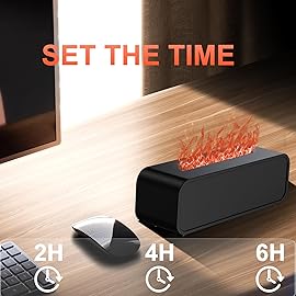 Colorful Flame Air Aroma Diffuser Humidifier, Dynamic Fire Flame Sound Pickup Aromatherapy Diffuser for Home Office Room(Remote, Timer & Auto-Off, 150ml)