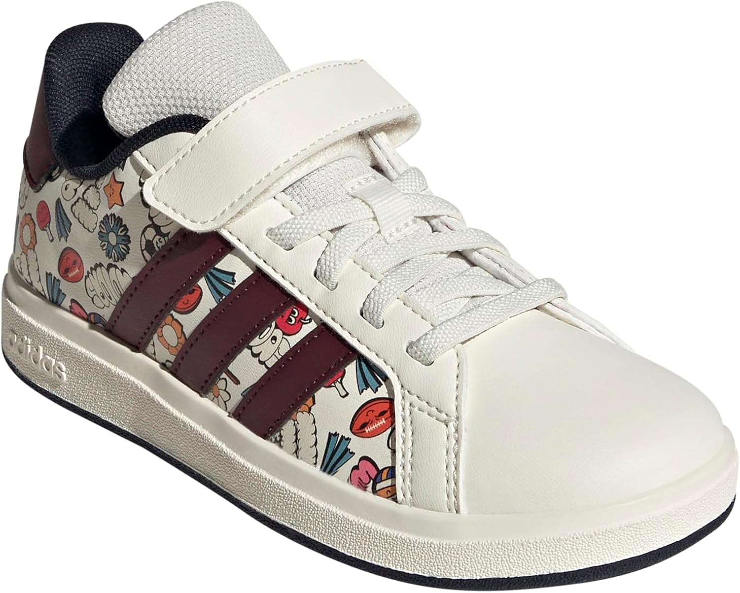 Adidas Unisex-Child Grand Court 2.0 Elastic Lace & Strap Disc - Image 2
