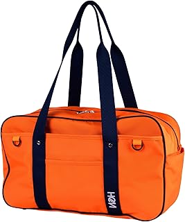 ≪HeMfamコラボ企画≫ 【YUZU】スクバ スクールバッグ 大容量 多機能 女子 高校生 学生 JK 制服 鞄 通学 オレンジ 39-72326