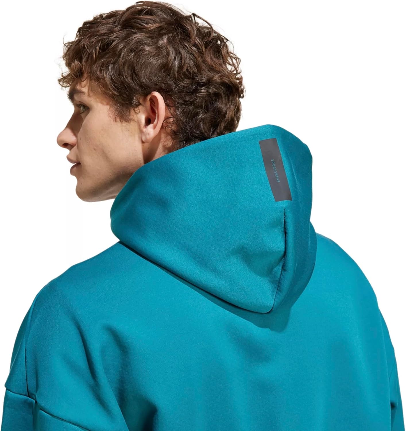 adidas Men's Z.N.E. Full-Zip Hooded Fleece Jacket, Legacy Teal, Large - Image 4