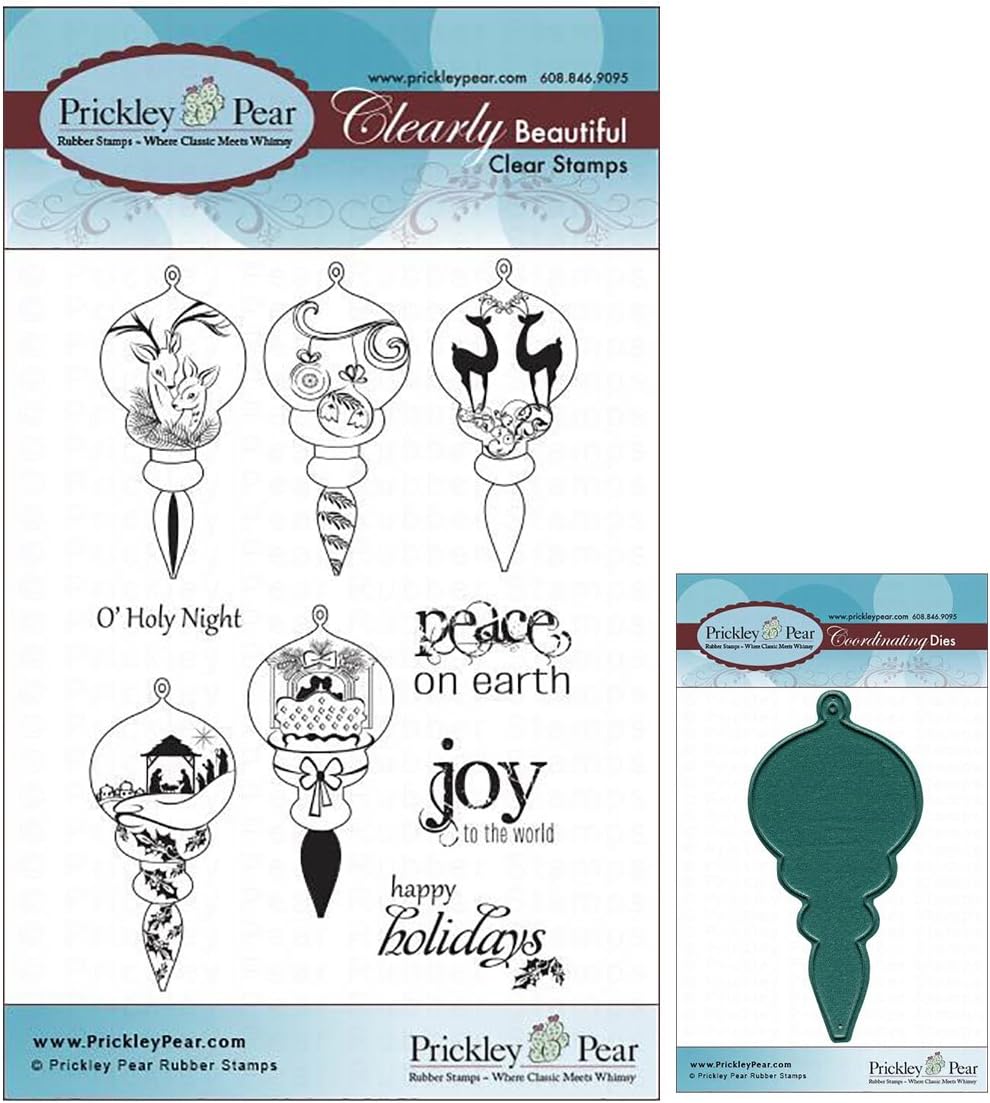 Prickley Pear Victorian Ornament Clear Stamp and Die Set # 2 - CLR019A & PPRS-D019 - Bundle 2 Items
