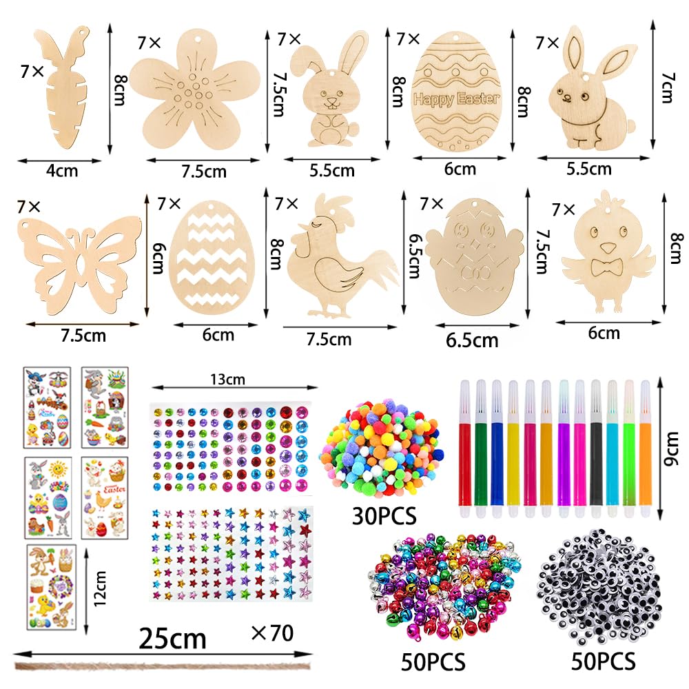 Zaloife Decorazioni Pasqua Uccellini 3D in Legno, 12 Pezzi Pasqua Ornamenti Appendere, Artigianato Pasquale Fai da Te, Pendente Pasquale in Legno, per Pasqua Primavera ​Regalo Craft