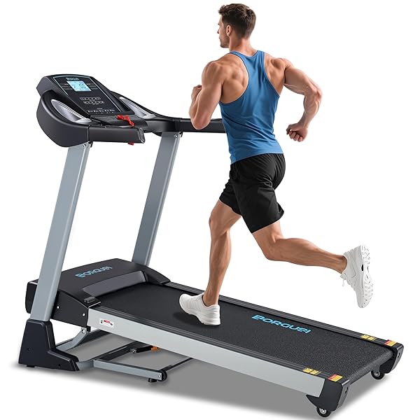 Treadmill with Auto Incline, BORGUSI Heavy Duty Treadmill for Home, Wide Belt