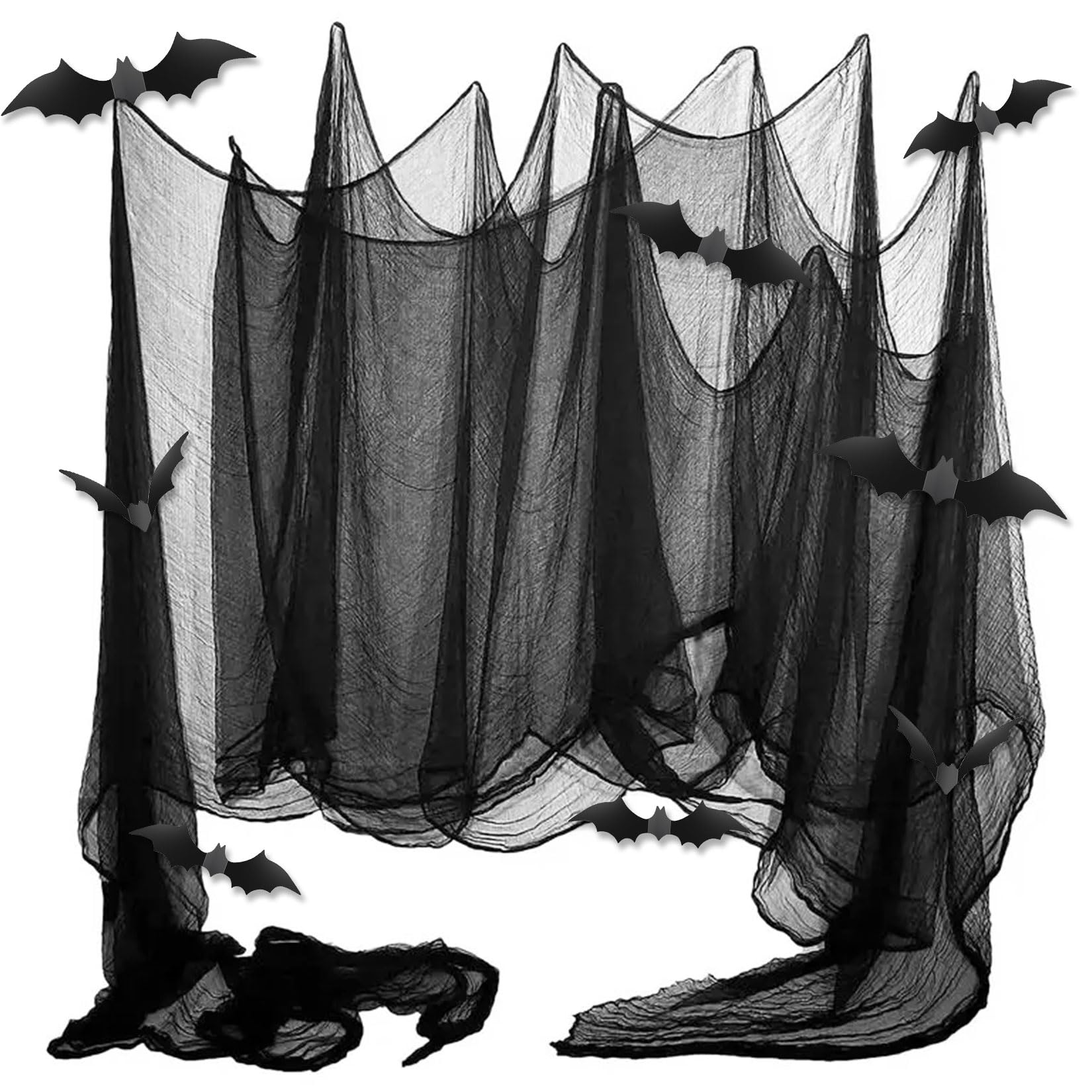 Halloween Gruseltuch Aus Polyester – Graue Gaze Für Party-Deko & Spukhaus