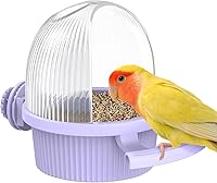 Pawfly No Mess Bird Feeder with Water Dispenser - Food & Water Bowl for Parakeets, Cockatiels, Budgies, Lovebirds & Parrots