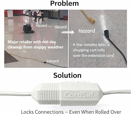 Miniatura 5 de Plus - Protector de conexión de cable de extensión resistente a la intemperie, se adapta a 18-12 AWG, ayuda a mantener los enchufes seguros, Negro