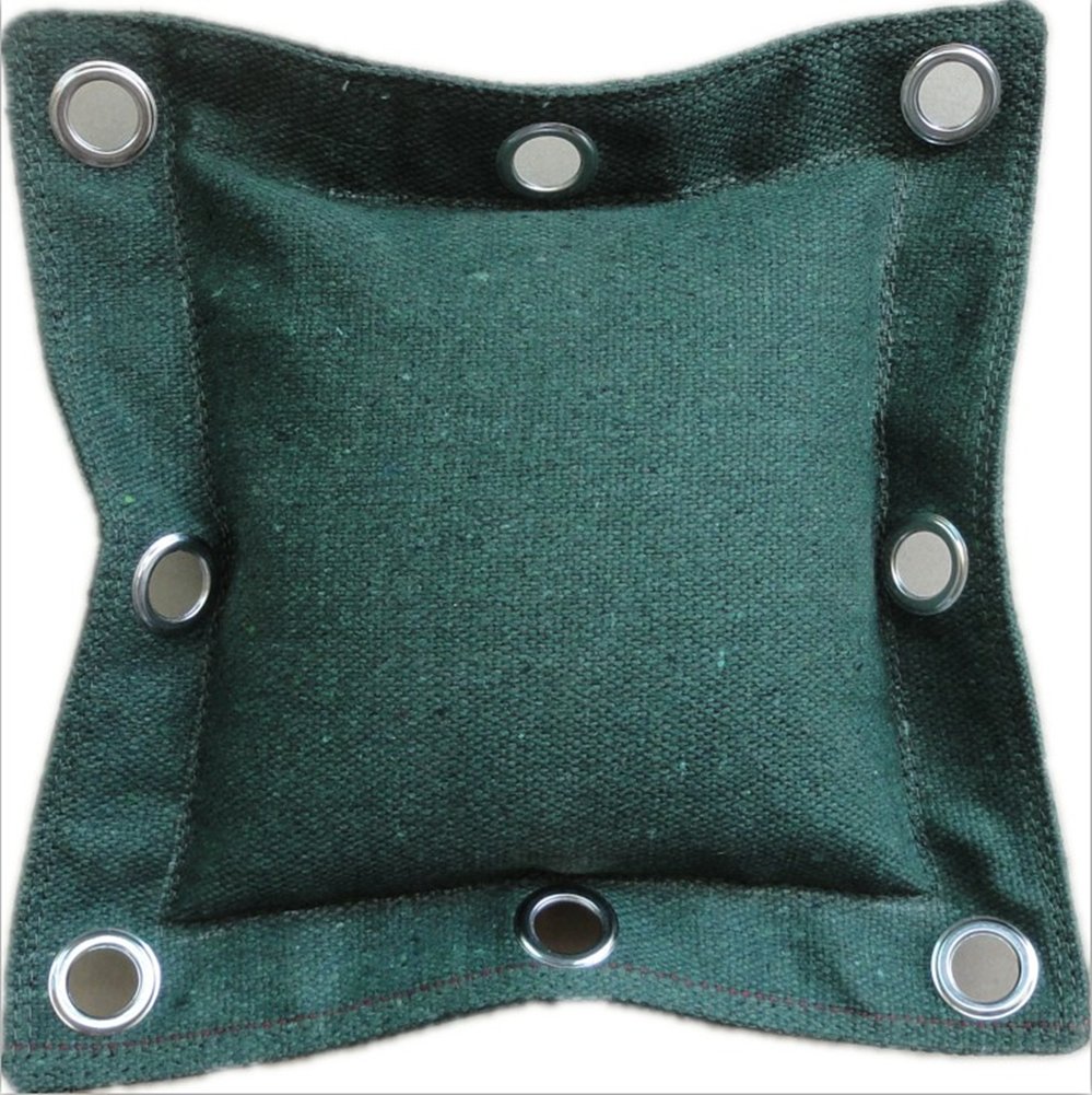 KXCFCYS Wing Chun Training Ring Bamboo Rattan Stainless Ring Wall Punch Pad Yongchun Yewen Sau Sticky Hand Leg Strength Training Tsun Siu Lum Kung Fu Rings Taiji (Sandbag-Dark Green, 40 x 40 cm)