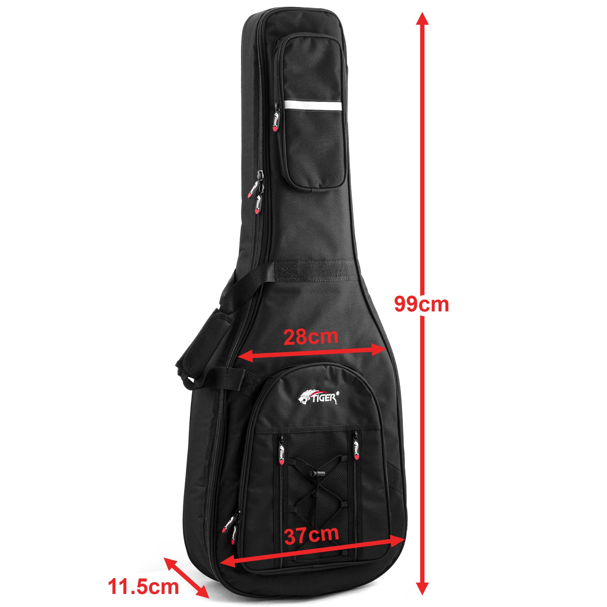 TIGER pełnowymiarowa klasyczna gitara Gig Bag - Premier wyściełana torba do noszenia