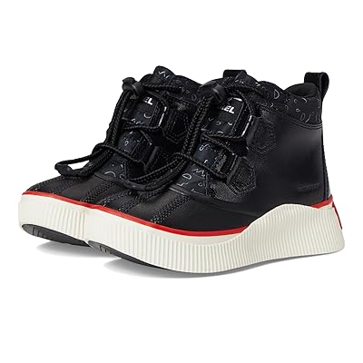 SOREL Kids Out N About Iv Classic Waterproof (Big Kid) Kids Shoes Black/Bright Red