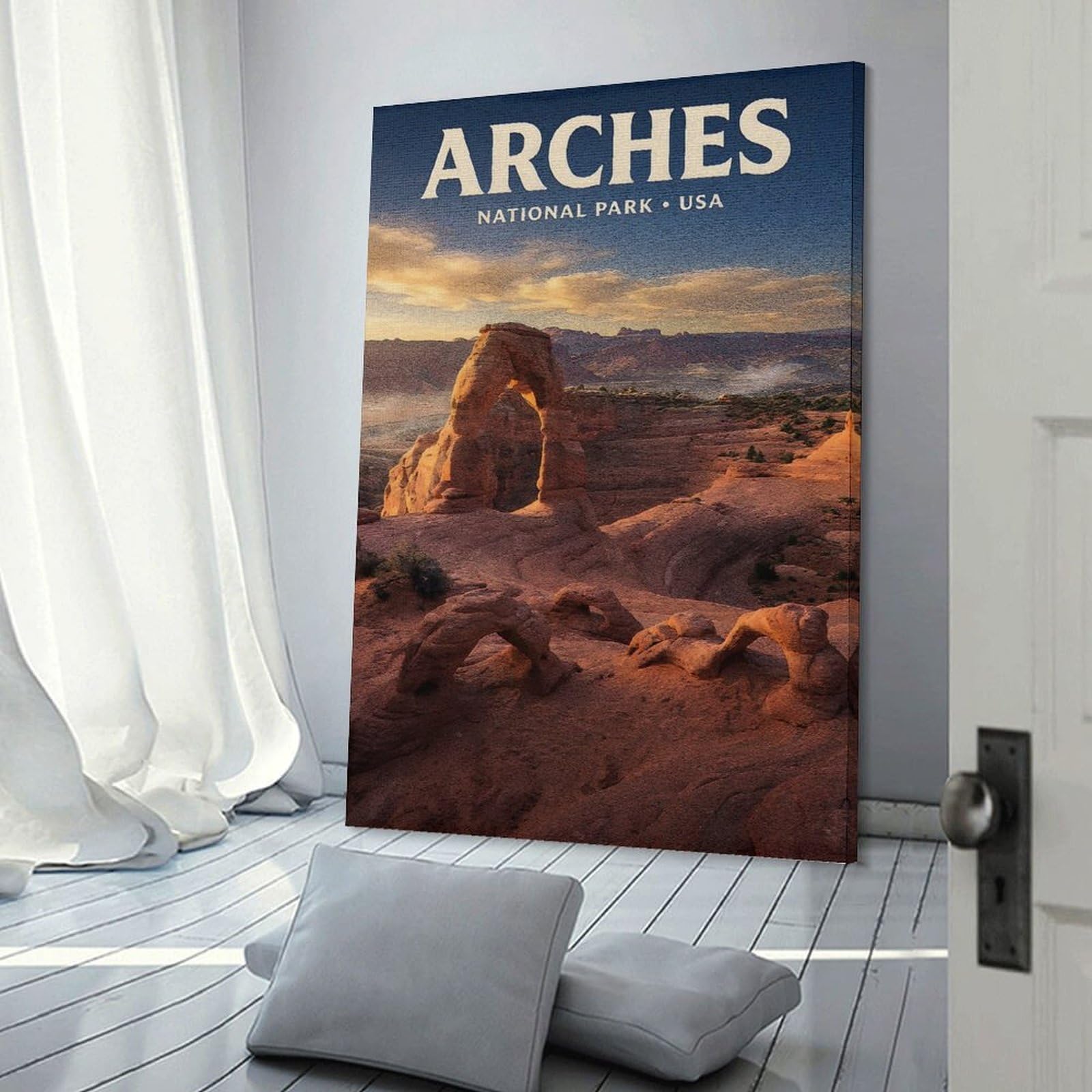 Junmoney Wall Picture Print Arches National Park Travel (3), 16x24inch(40x60cm), for Workspace Walls, Study Corners Or Bedrooms, A Smart Decor Choice for Study Walls