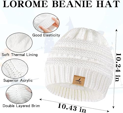 Miniatura 3 de Gorro de invierno, bufanda, guantes de punto de forro polar cálido, guantes de pantalla táctil, bufanda, regalos de invierno para mujeres y hombres