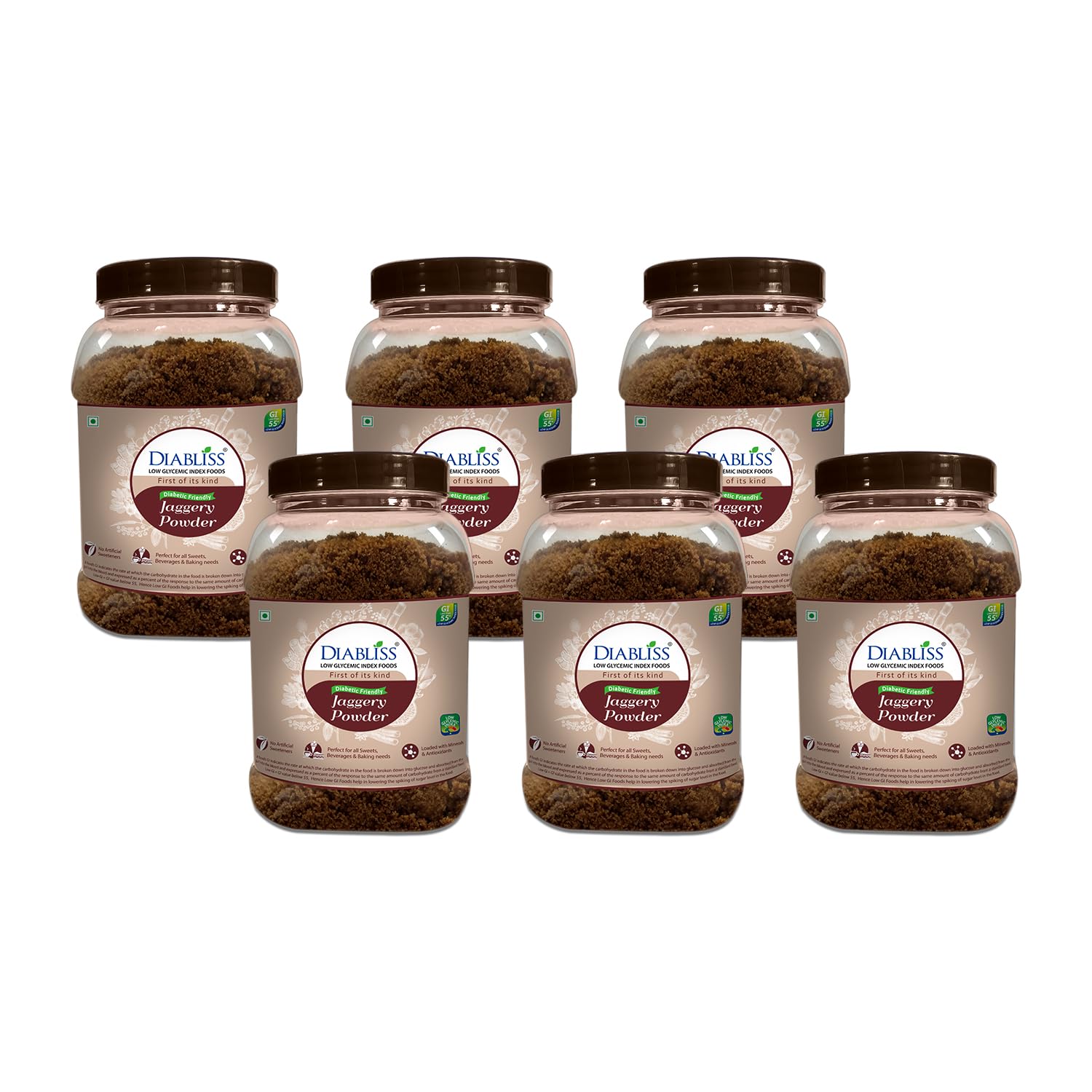 Diabliss Diabetic Friendly Herbal Jaggery Powder - Low Glycemic Index (GI) (Pack of 6) (B0CG38MXK9) Amazon Price History, Amazon Price Tracker