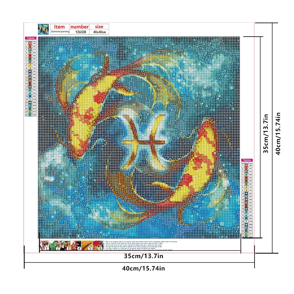 DCIDBEI Diamond Painting 40x40 cm Diamond Painting Toro Segno Zodiacale Diamond Painting Segni Zodiacali Diamond Painting Costellazione del Toro