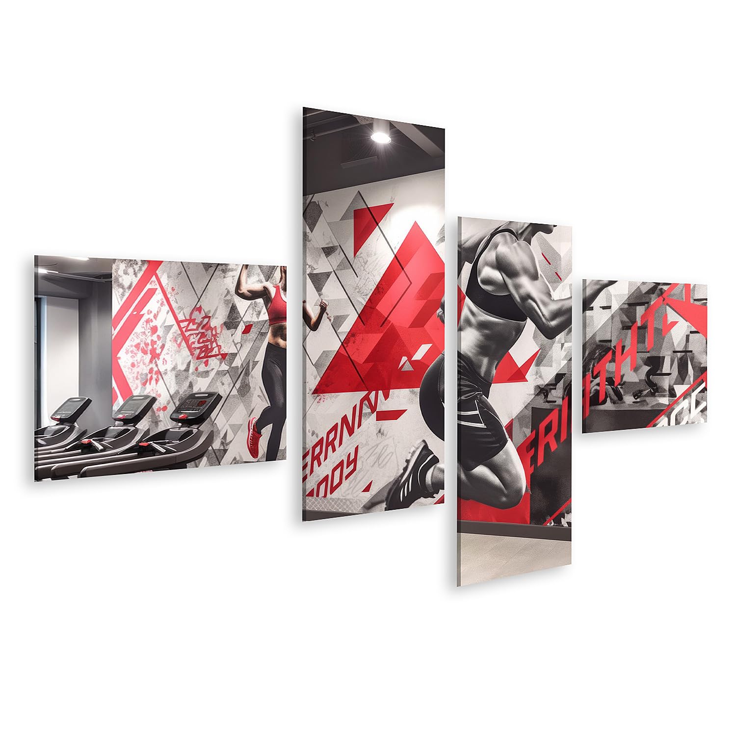 islandburner Quadro su tela donne Fitness motivazione in palestra moderna per palestra appassionati di fitness palestra palestra Immagini murali poster