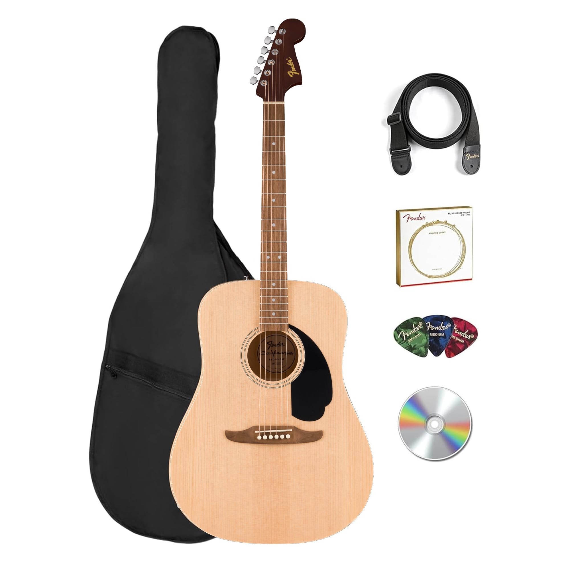 Amazon.com: Fender Dreadnought Acoustic Guitar - Natural Bundle
