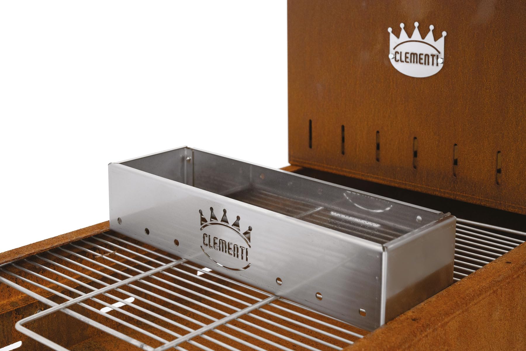 Barbecue En Acier Corten Flipper - Grille Inox Réglable, Pieds à Roues, Idéal Pour Les Grillades En Série En Extérieur