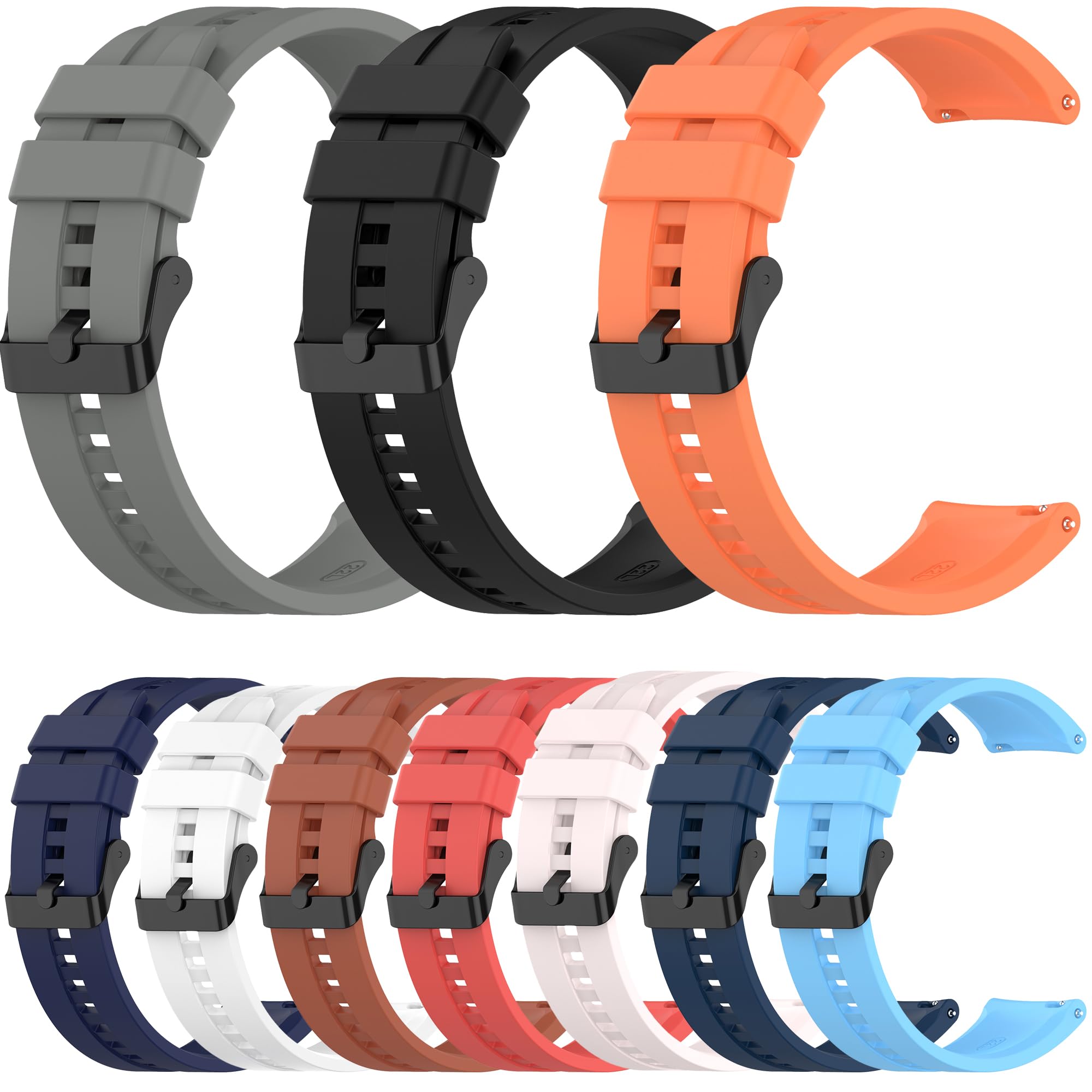 10 Pack sillicon Band Compatible for ZOSKVEE P95/SUNKTA K52/KALINCO P22