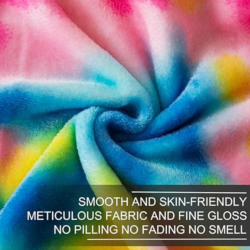 Miniatura 8 de Manta colorida de tamaño Queen - Manta ligera de primera calidad, antiestática, suave, acogedora y cálida, manta de franela de felpa para hija o