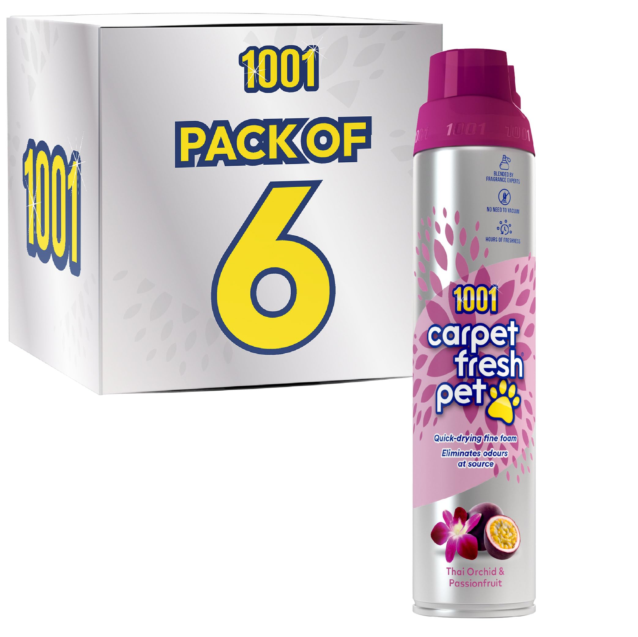 1001 • Carpet Fresh Pet Odour Thai Orchid & Passionfruit • 6 x 300ml
