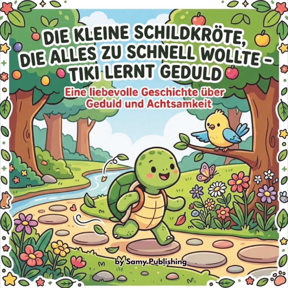 Die kleine Schildkröte Tiki lernt Geduld: Liebevolle Vorlesegeschichte über Ungeduld, langsames Lernen und das Entdecken der kleinen Dinge für Kinder ab 3 Jahren