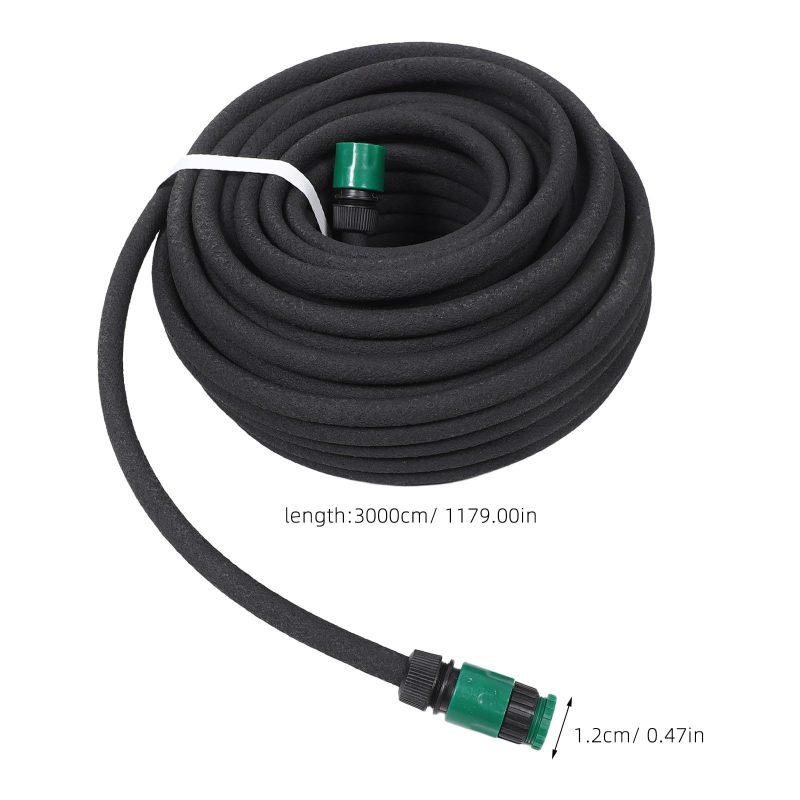 Lurrose Tubería de riego por goteo: Manguera porosa de 1/2 pulgada y 30 m/98 pies para riego automático por goteo, ideal para huertos, jardines e invernaderos.
