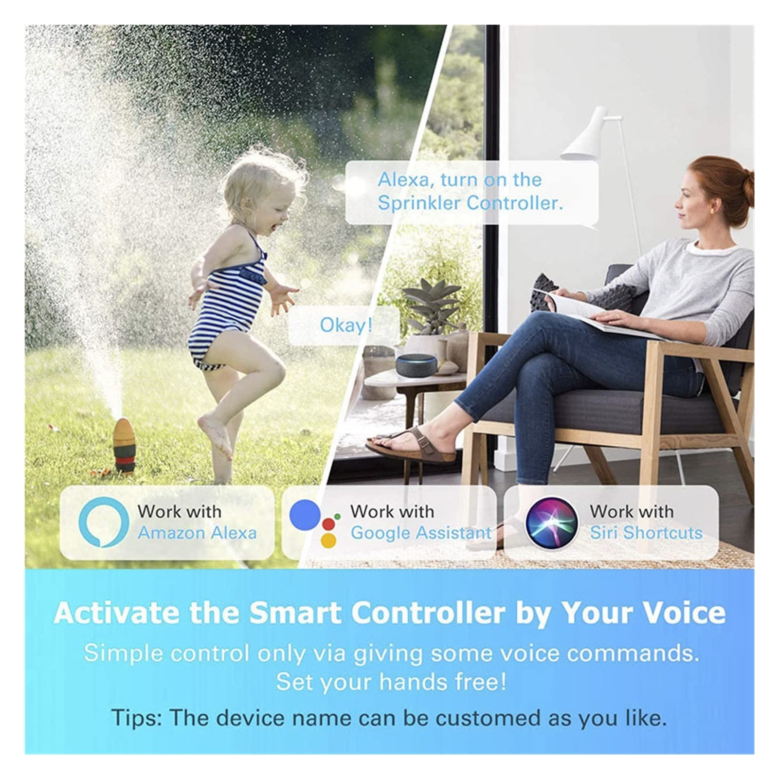 Válvula de agua inteligente Apagado Controlador de riego inteligente Controlador de válvula de agua Wifi Sistema de riego de riego automático Temporizador de riego de jardín inteligente Control remo