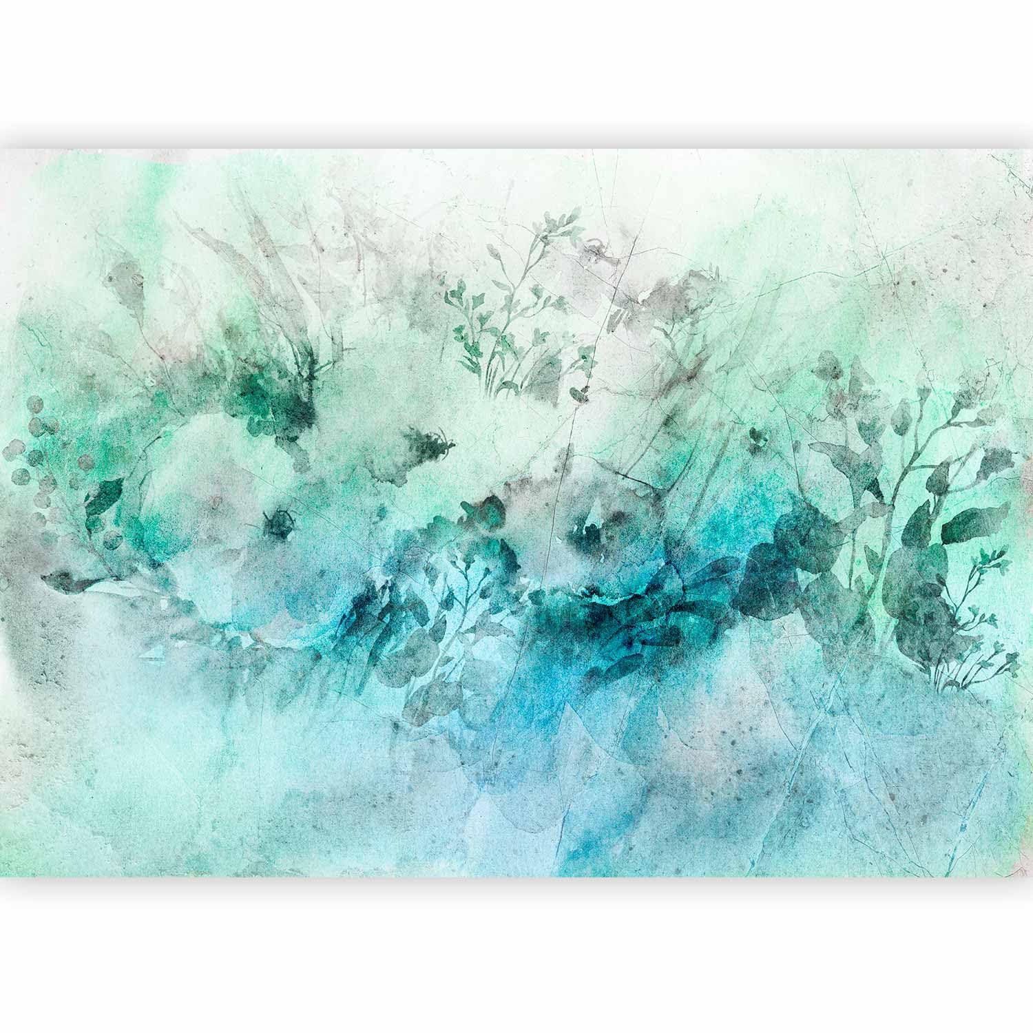 murando Photo Wallpaper Abstract 500x 350 cm/196,8" x 137,8" Non-Woven Premium Art Print Fleece Wall Mural Decoration Poster Picture Design Modern Meadow Nature Flowers Branch Plants f-C-0476-a-a — image 1