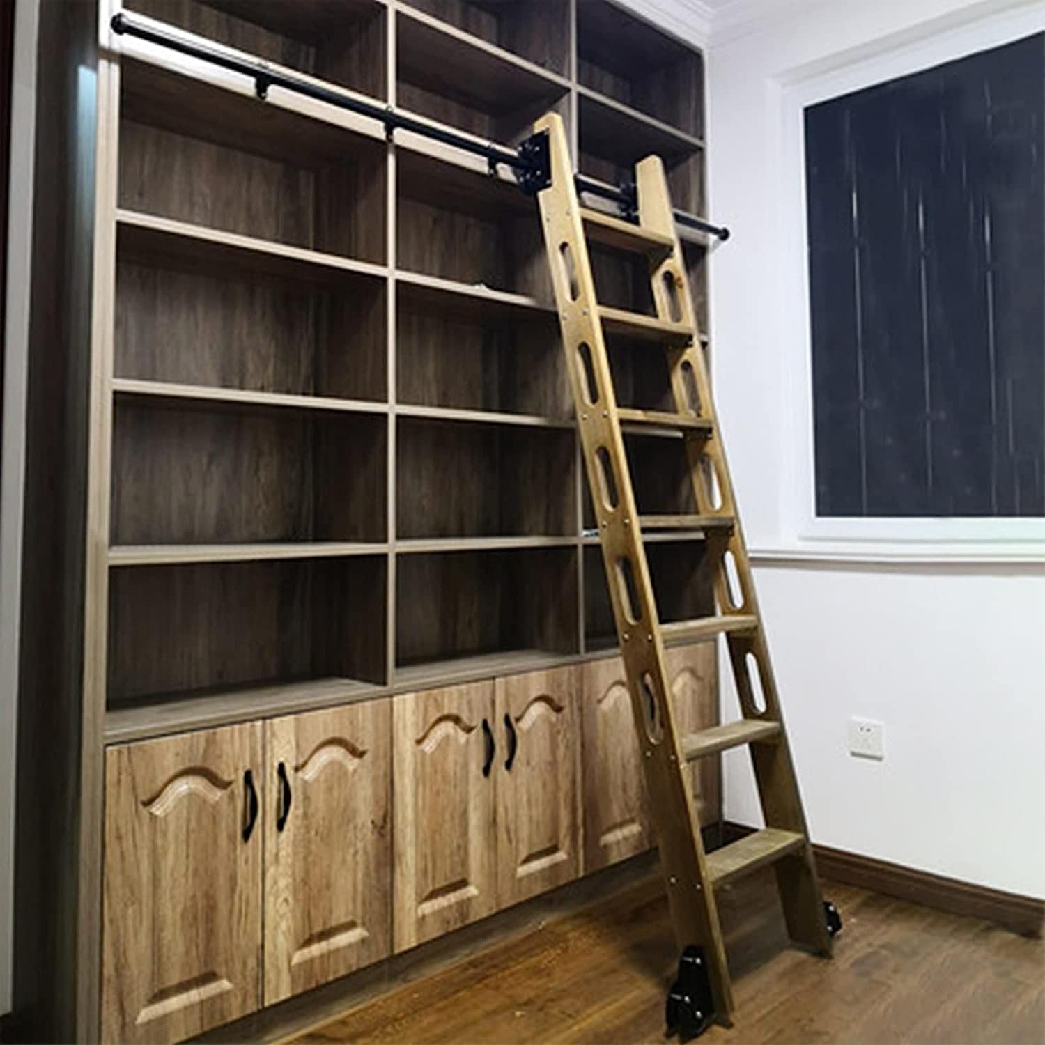 Schuifbare bibliotheek ladder hardware kit metalen rolladder