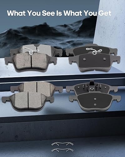 Miniatura 7 de ECCPP 8 piezas D1044-7947 D1095-7874 Kit de pastillas de freno de disco de cerámica delanteras y traseras 2018 para Ford para EcoSport2013-2016 para