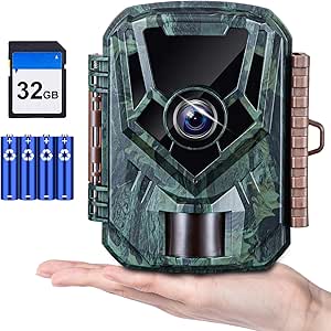 KJK Trail Camera 36MP 2.7K, Mini Game Camera with Night Vision 0.1s Trigger Time Motion Activated 130°Wide-Angle, Waterproof Trail Cam with 2.0” HD TFT Screen, Hunting Camera for Wildlife Monitoring asin的图片