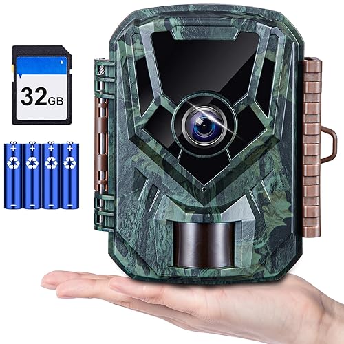 KJK Trail Camera 36MP 2.7K, Mini Game Camera with Night