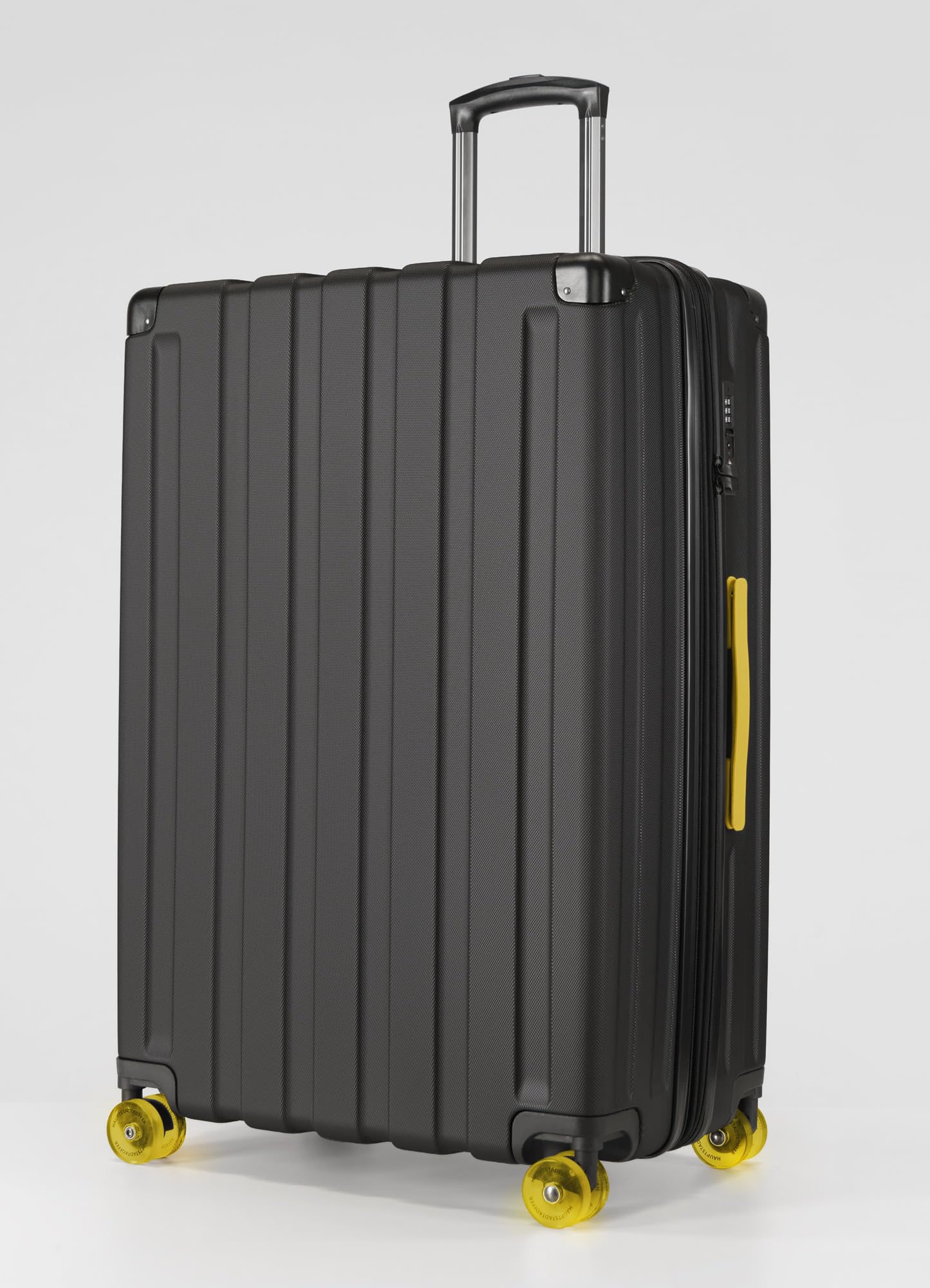 Hauptstadtkoffer Color Your Case Kit, Rollen & Griffe Set - nur für Reisekoffer Q-Damm Serie - Kofferzubehör-Set mit 4 Kofferrollen und 2 Handgriffen, Bunte Doppel-Rollen Tragegriffe, Gelb