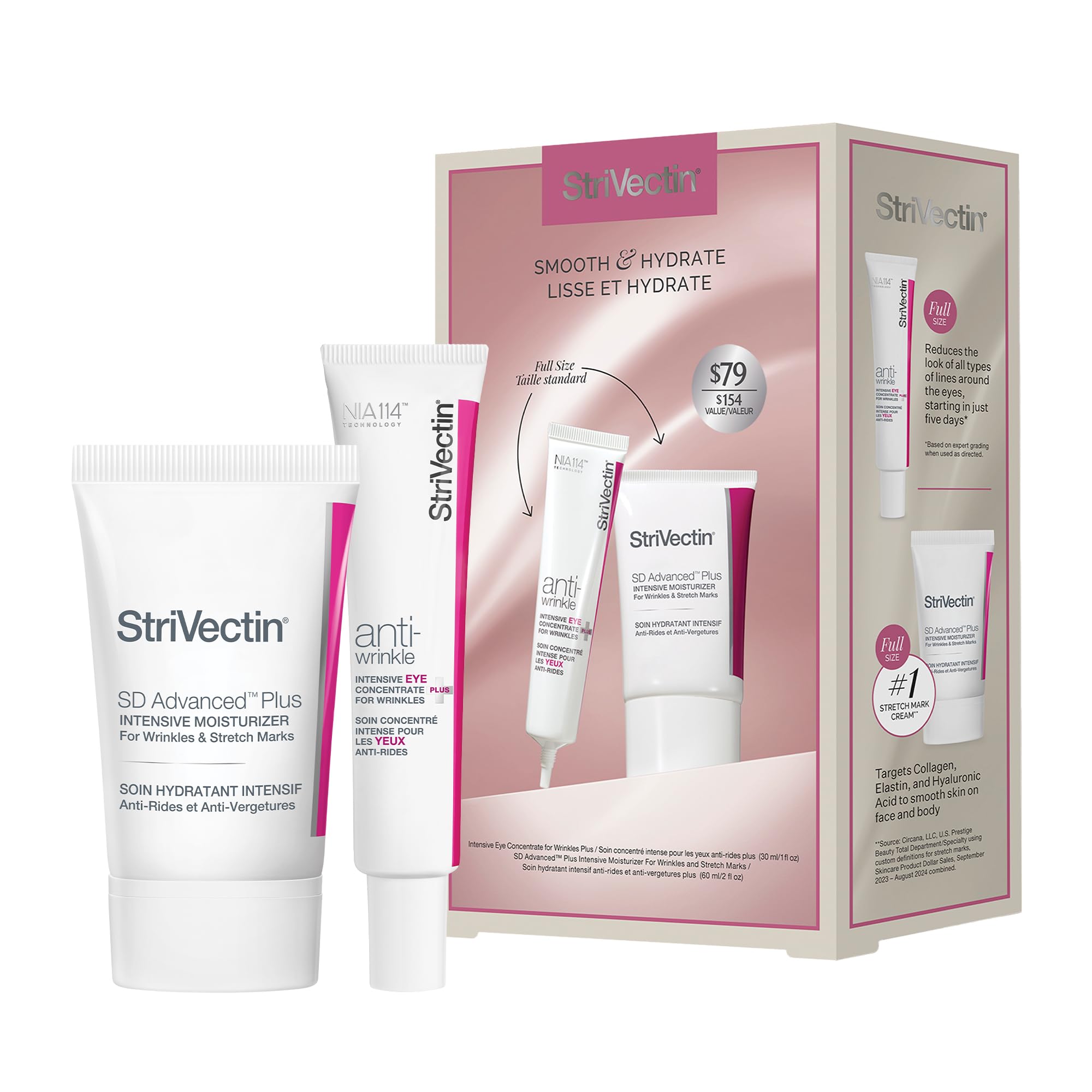 StriVectin Skin Care Holiday Gift Kits, Beauty Routine Gift Sets - Brightening, Smoothing & Hydrating Skin Care Stocking Stuffers
