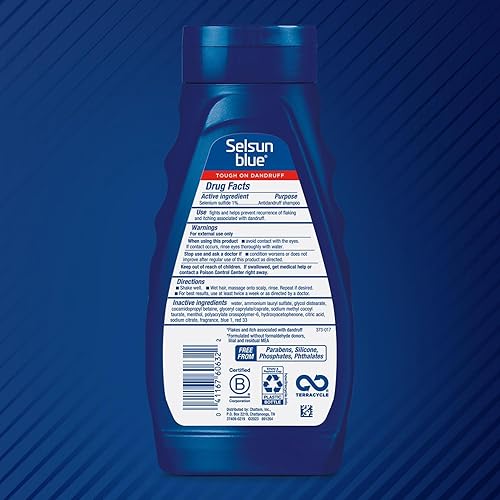 Miniatura 2 de Selsun Blue Champú anticaspa medicado con mentol, 11 fl. oz., Máxima fuerza, sulfuro de selenio 1% (paquete de 3)