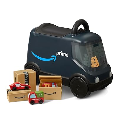 Amazon Delivery Van Ride On Toy for Kids, Blue Toddler Ride on Toy for Ages 2+, Amazon Exclusive
