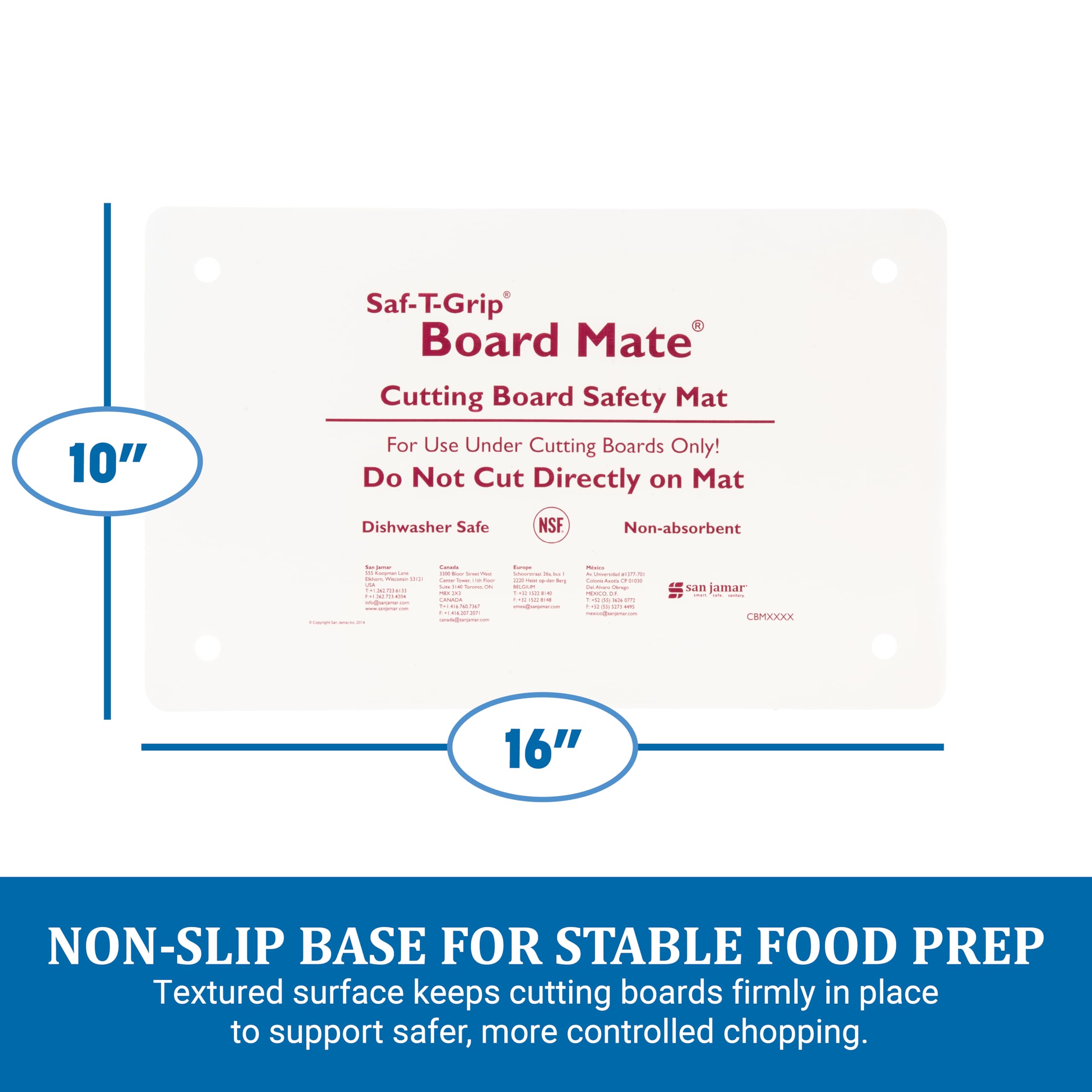Amazon.com: Carlisle FoodService Products CBM1016 Saf-T-Grip Board