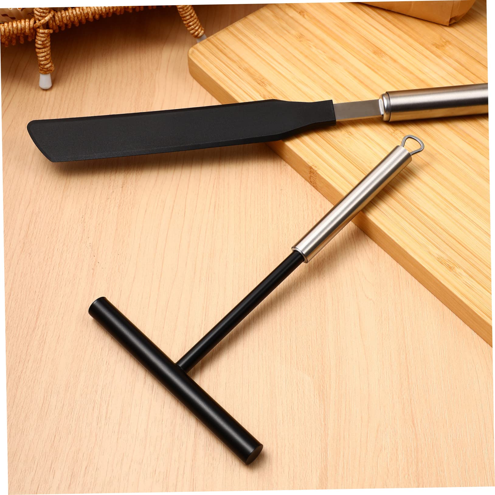 ULTECHNOVO Espátulas de Cocina Acero Inoxidable para Panqueques y Crepes, Set de Utensilios para Esparcir Crema y Alisar Pasteles, Adecuado para Uso Familiar y Repostería