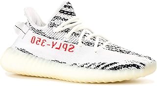 adidas Mens Yeezy Boost 350 V2 Zebra White/Black-Red Fabric Size 11.5
