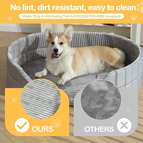 Miniatura 6 de Cama para perros medianos y grandes, lavable, de lujo, doble cara disponible, lados altos y bajos, con alfombrilla desmontable universal de cuatro