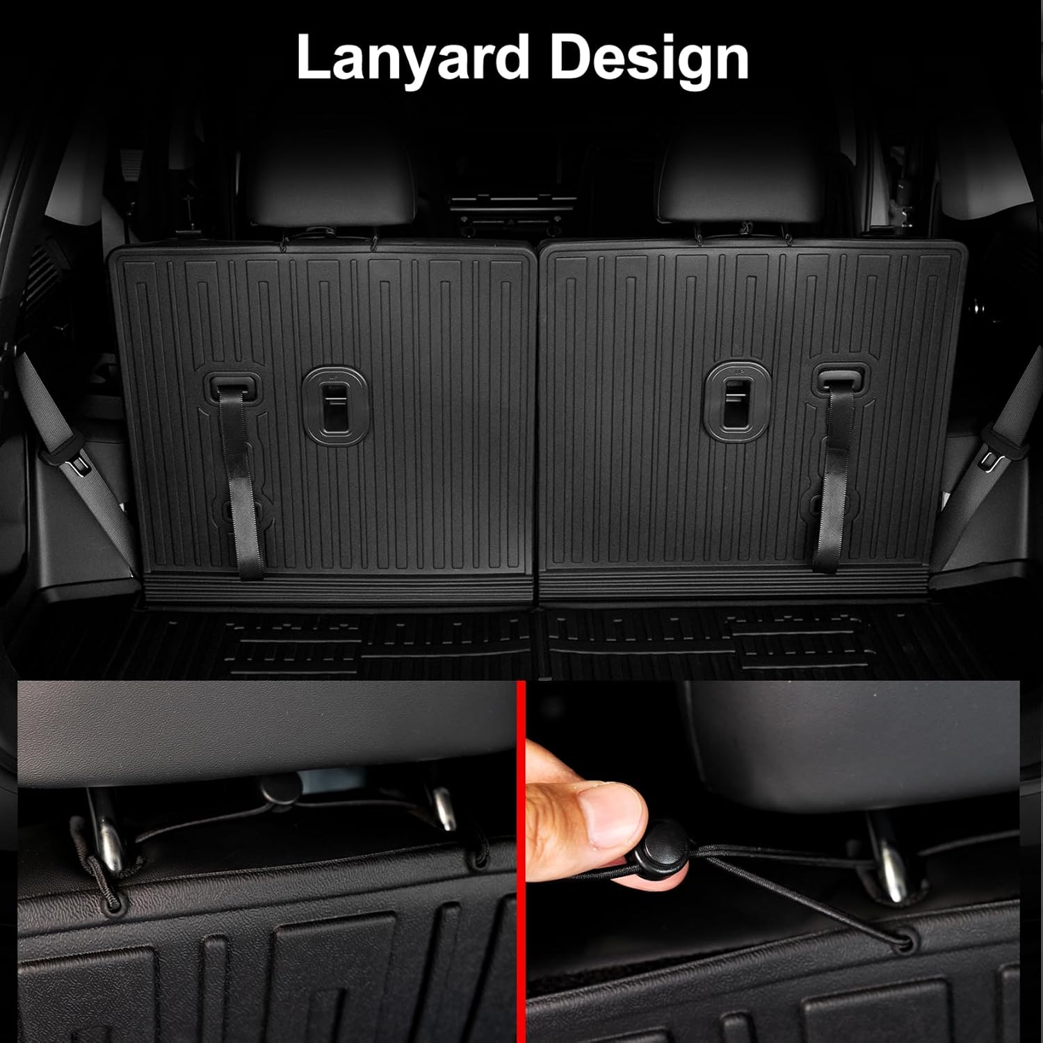 Trunk Mat for 2024 Hyundai Santa FE, 2nd Backrest Mat for 2024 Hyundai Santa FE