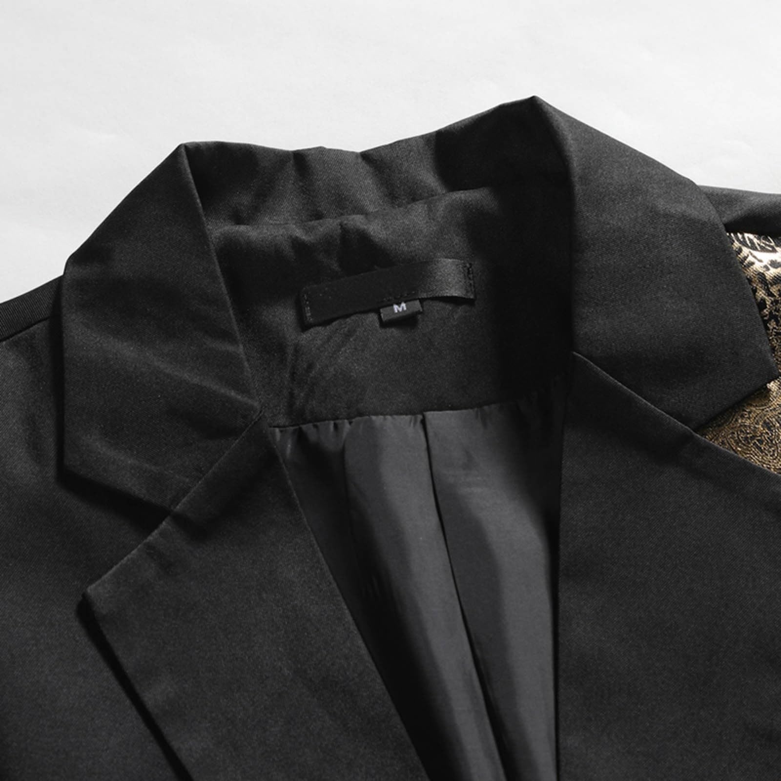 Blazer Hombre Americana Hombre Chaqueta Traje Bicolor Un Botón Manga Larga Casual Elegante Moderna para Fiesta Ocio