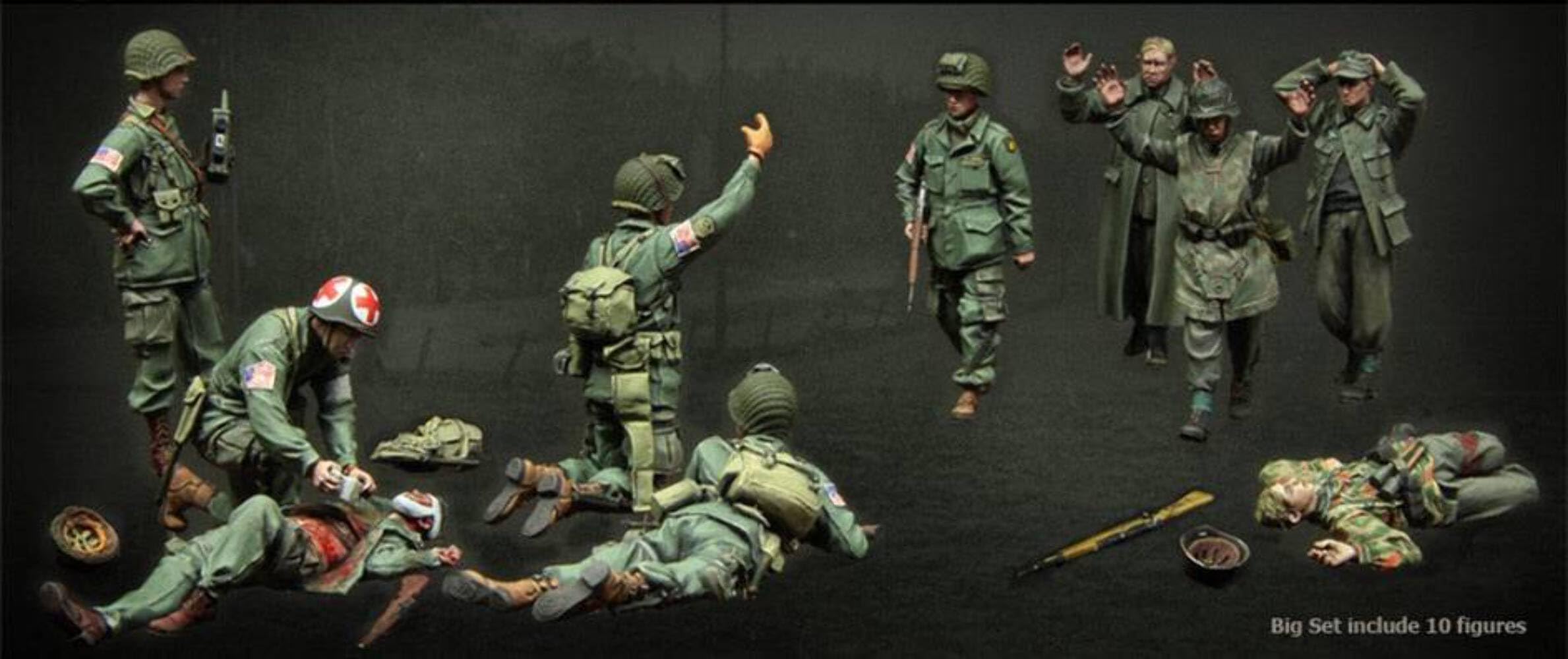 1/35 10 pièces Kit de maquette en résine US Army Marines Normandie WW2 non peint