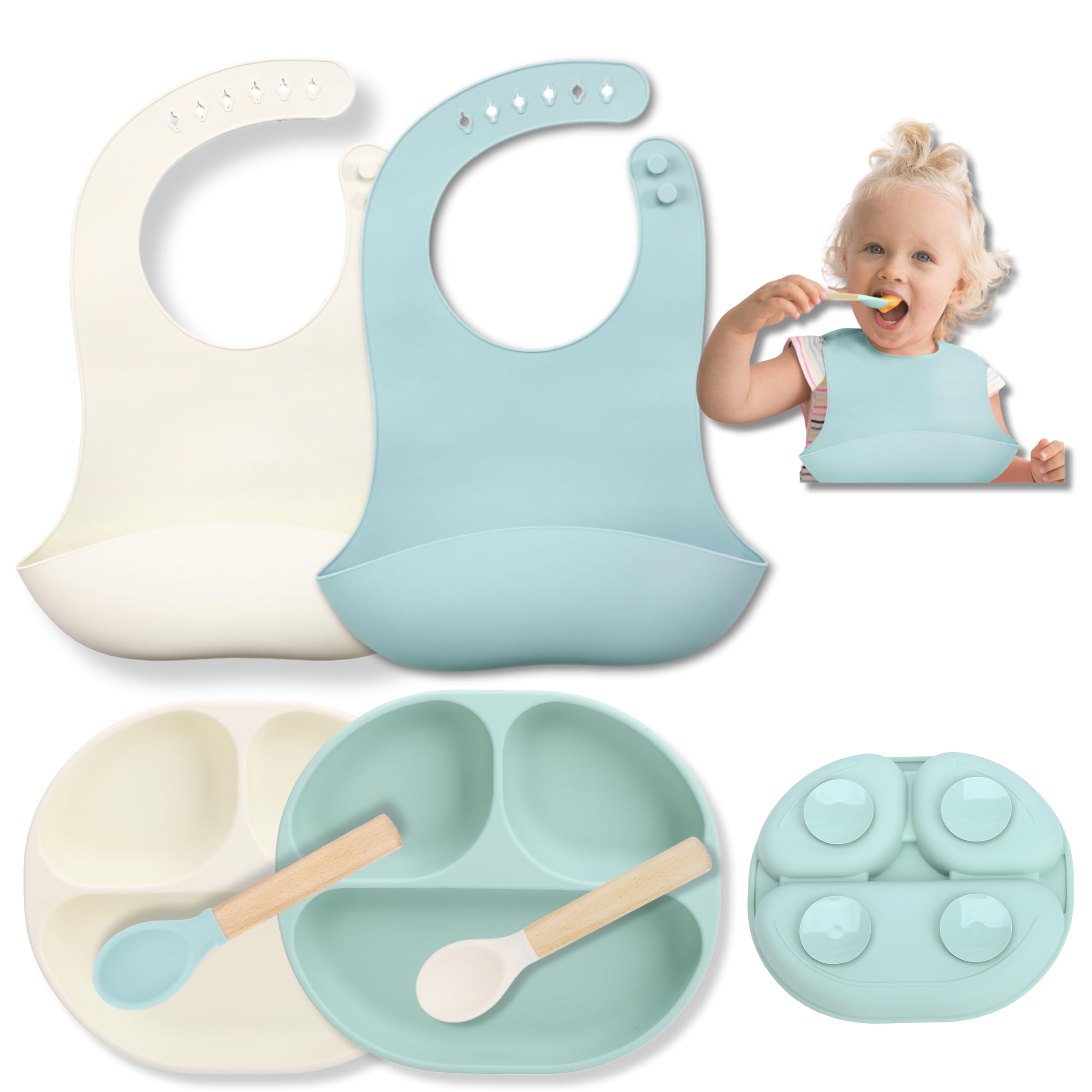 Lot De 10 Cuillères En Silicone Pour Bébé - Souples Et Sans BPA - Pour Alimentation Et Dentition - Dès 1 Mois