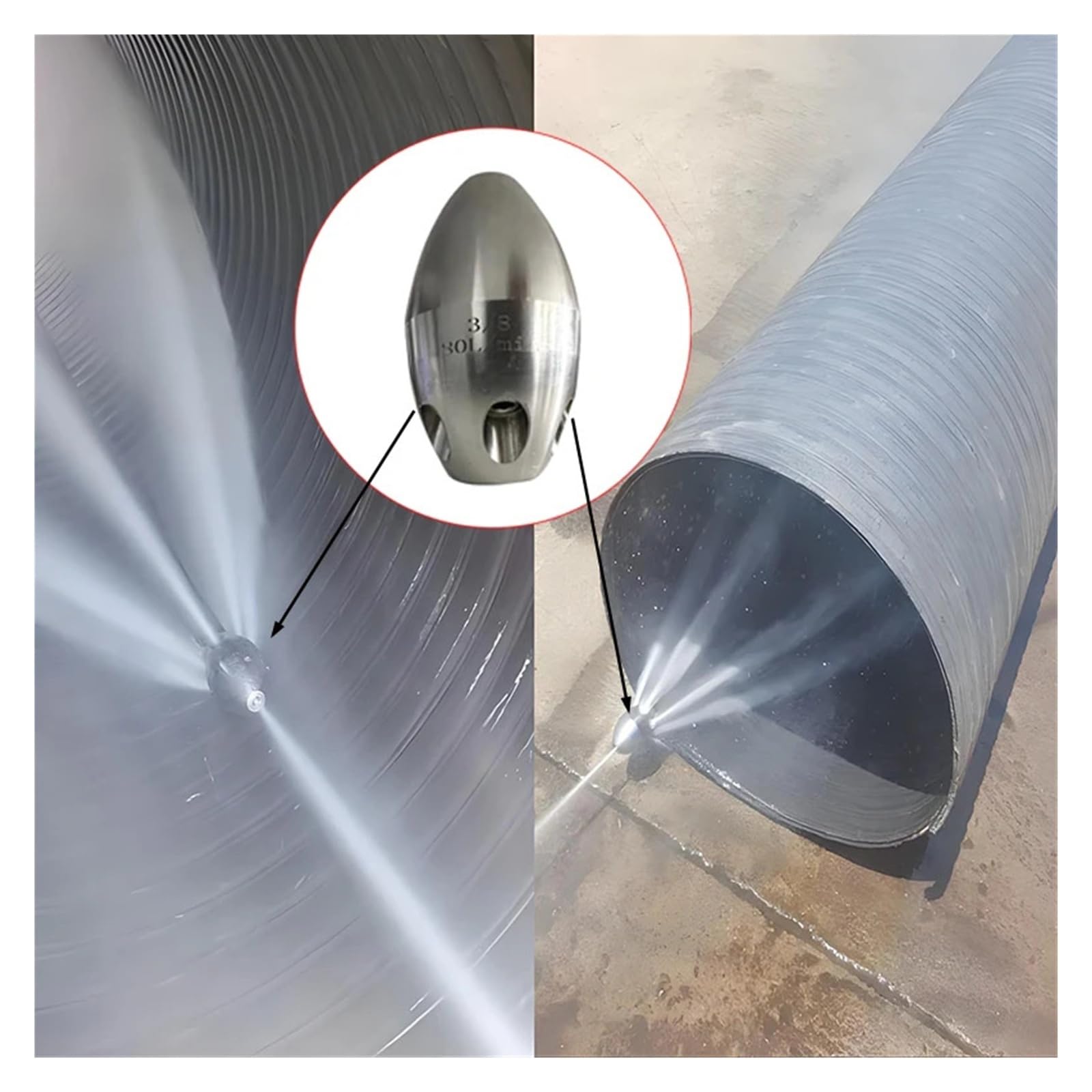 Boquilla de rosca interna de 3/8, tubería de limpieza de alta presión, orificio de cerámica for camión, 40-170L/min(80L Front 1 Rear 6)