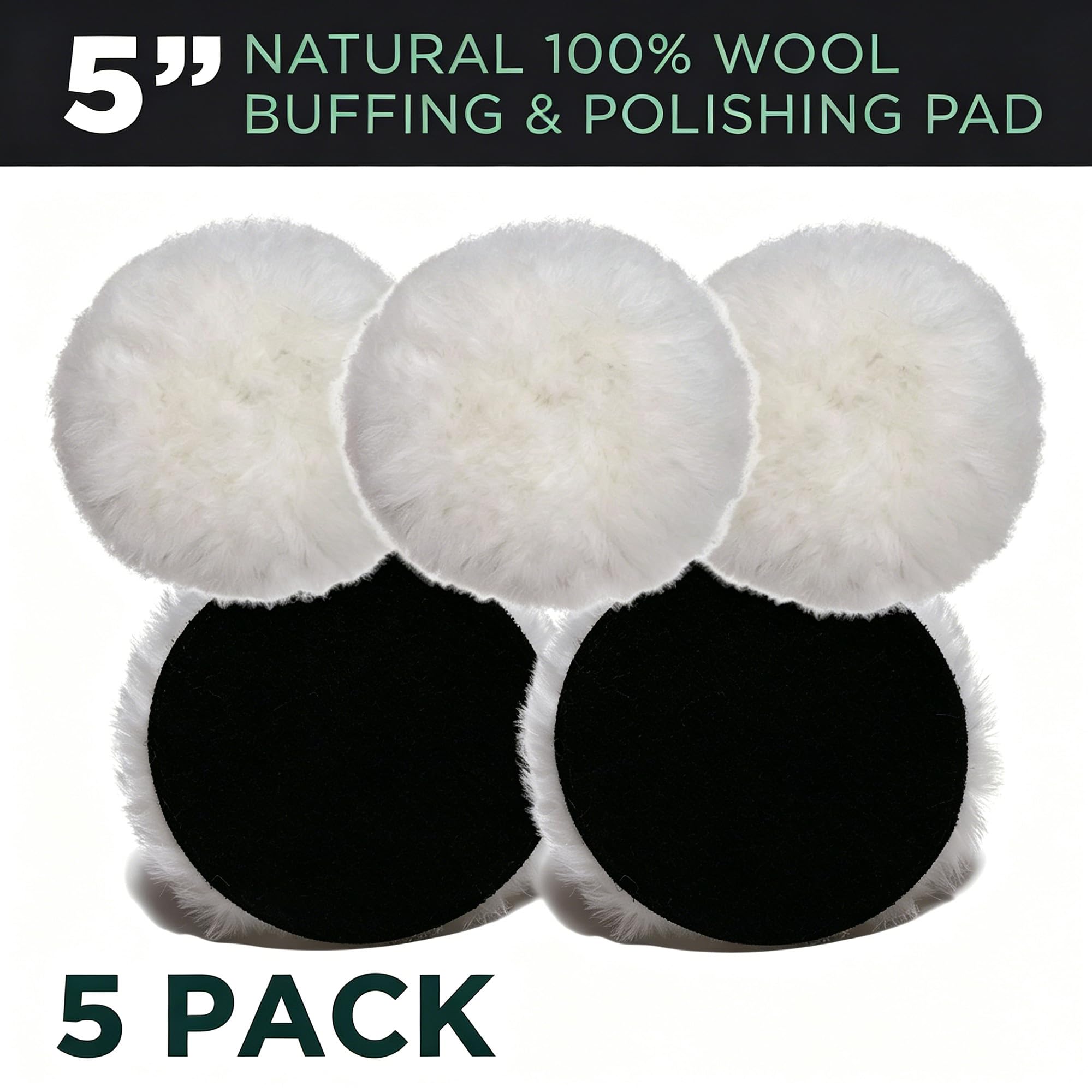 gracefur gorro de lana Pulido Pulido Pad gancho y bucle suave corte, 3 "/4"/5 "/6"/7 "pulidor de disponible para Auto Coche