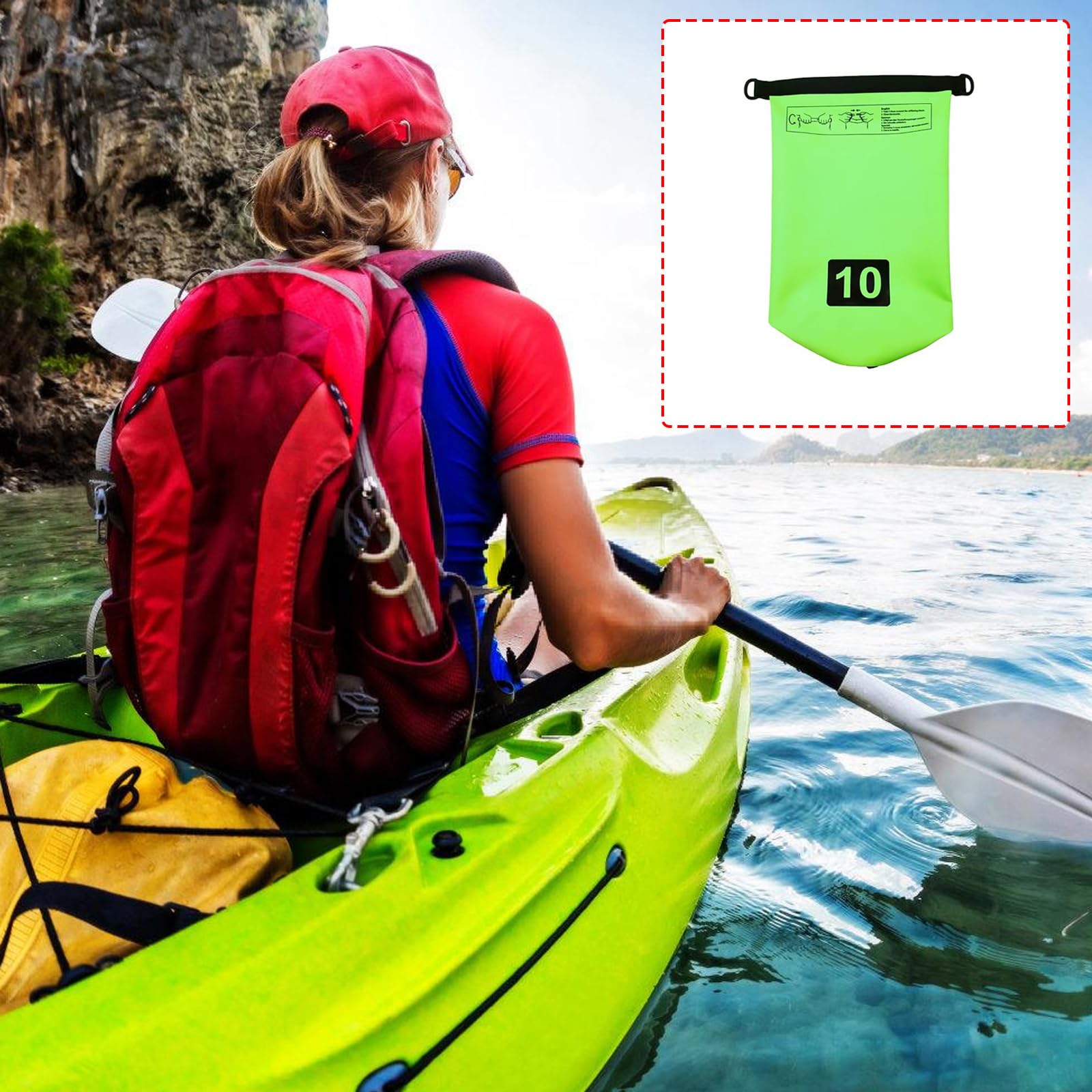 Borsa impermeabile pieghevole per riporre la spiaggia, Vestito, Dimensioni: